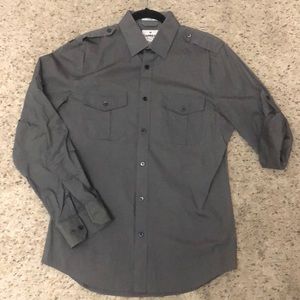 Mens M Express MK2 Fitted Aviator button shirt